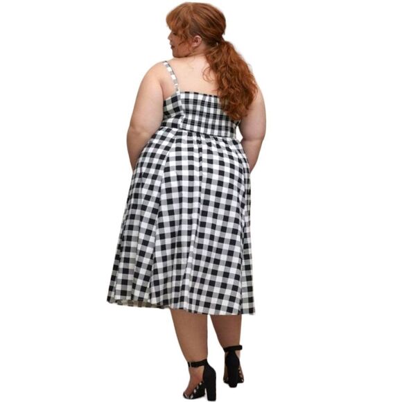 TORRID PlusโSize Midi Poplin Fit & Flare Skater Dress Size 2X - Picture 11 of 16